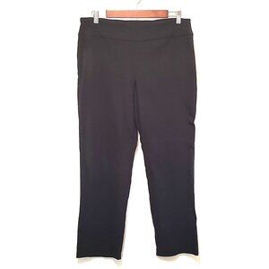 Women's Attyre New York Straight Leg Stretchy Pull-Up Dress Pants Navy Size 10